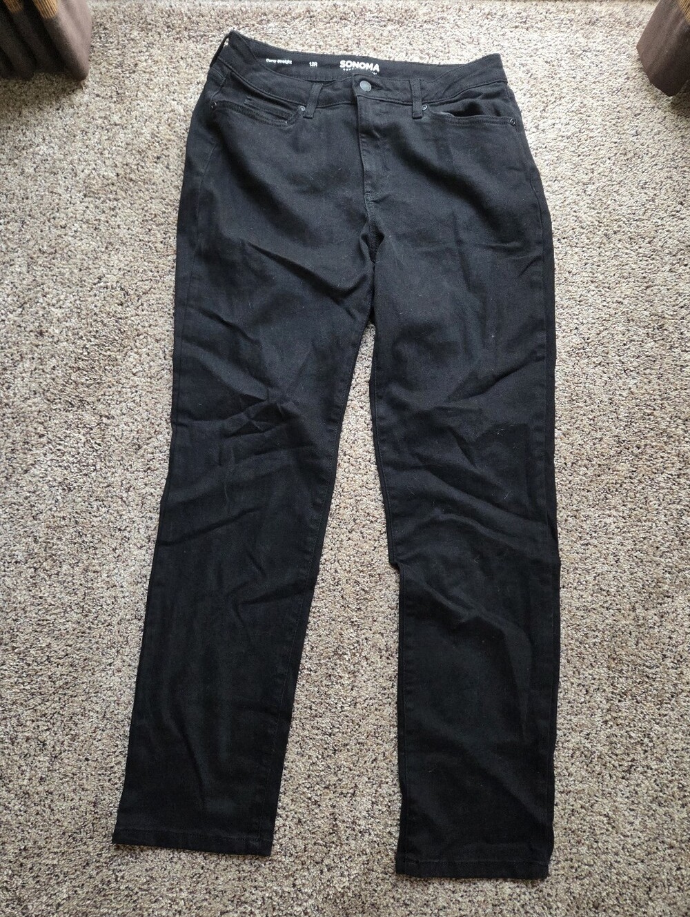 SONOMA Women's Black Curvy Straight Size 12R